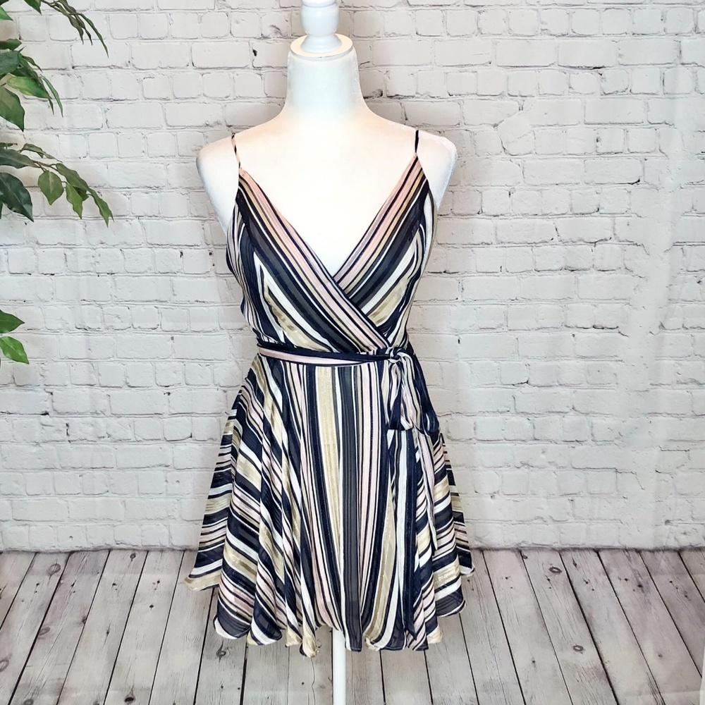 Essue Boutique Fit & Flare Blue Mini Dress S